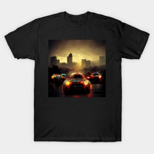 Lighting racing cars in a beautiful city T-Shirt